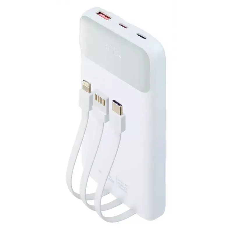 Przenośny powerbank Rivacase VA2211WH — 10000 mAh, PD 3.0, QC 3.0, 1x USB-A + 2x USB-C, 22.5 W wyjście