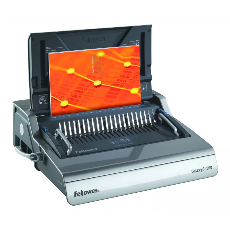 Fellowes Galaxy E Comb bindownica grzebieniowa 500 arkuszy Czarny, Srebrny
