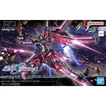 Zestaw modelowy z plastiku Bandai HGCE 1/144 Infinite Justice Gundam Type II — skala 1/144