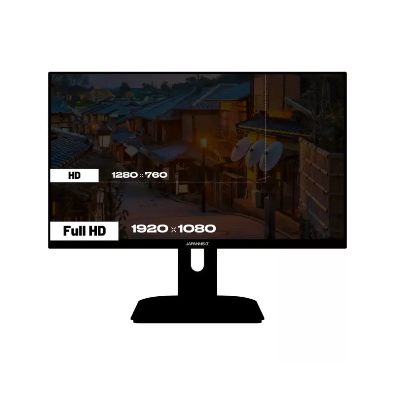 JAPANNEXT JN-I238FHD200F monitor komputerowy 60,5 cm (23,8 cala) 1920 x 1080 pikseli Full HD LCD Czarny