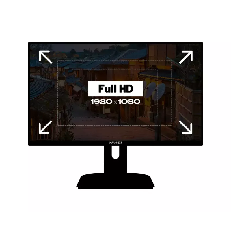 JAPANNEXT JN-I238FHD200F monitor komputerowy 60,5 cm (23,8 cala) 1920 x 1080 pikseli Full HD LCD Czarny