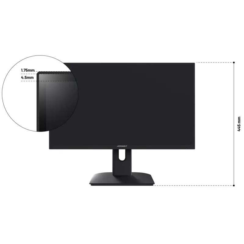 JAPANNEXT JN-I238FHD200F monitor komputerowy 60,5 cm (23,8 cala) 1920 x 1080 pikseli Full HD LCD Czarny