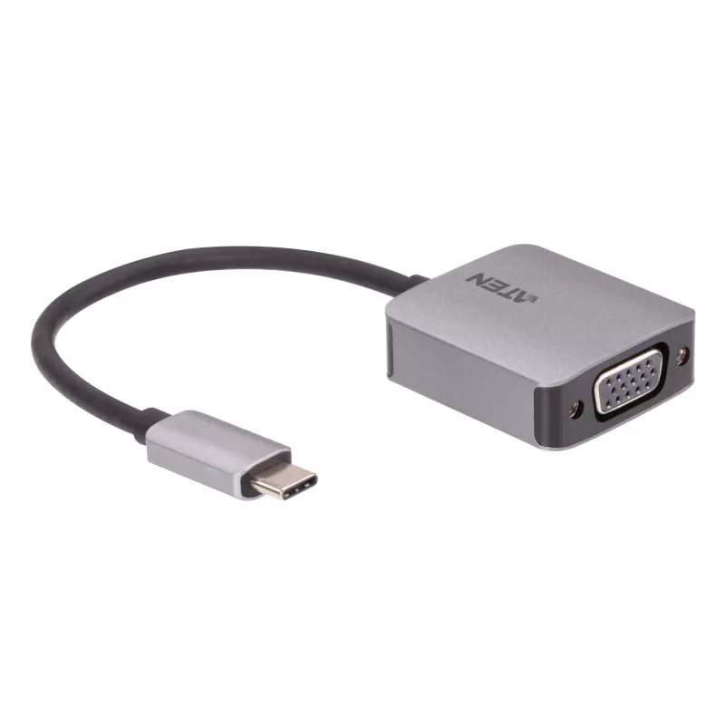 ATEN Adapter USB-C do VGA, USB Type-C, VGA (D-Sub), Męski, Żeński, Prosty, Prosty