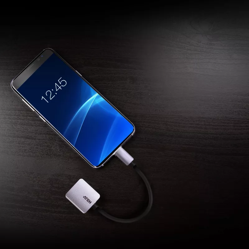 ATEN Adapter USB-C do VGA, USB Type-C, VGA (D-Sub), Męski, Żeński, Prosty, Prosty
