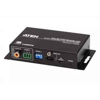 ATEN True 4K HDMI Repeater z funkcją osadzania i wyodrębniania dźwięku