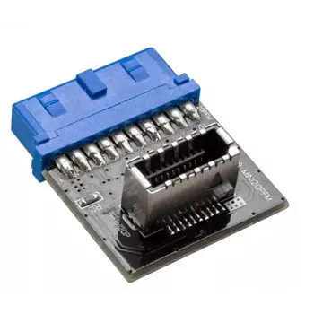 Adapter kablowy Akasa AK-CBUB51-BK USB 3.0 19-pin na USB 3.1 A niebieski