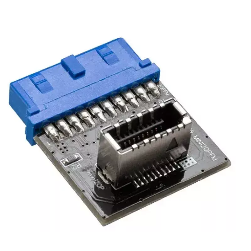Adapter kablowy Akasa AK-CBUB51-BK USB 3.0 19-pin na USB 3.1 A niebieski
