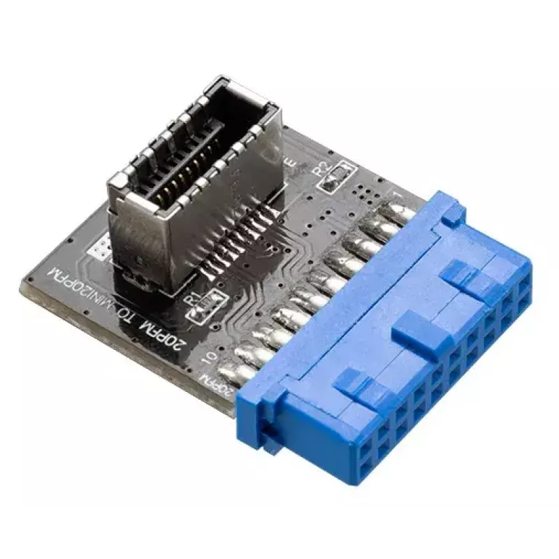 Adapter kablowy Akasa AK-CBUB51-BK USB 3.0 19-pin na USB 3.1 A niebieski