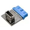 Adapter kablowy Akasa AK-CBUB51-BK USB 3.0 19-pin na USB 3.1 A niebieski
