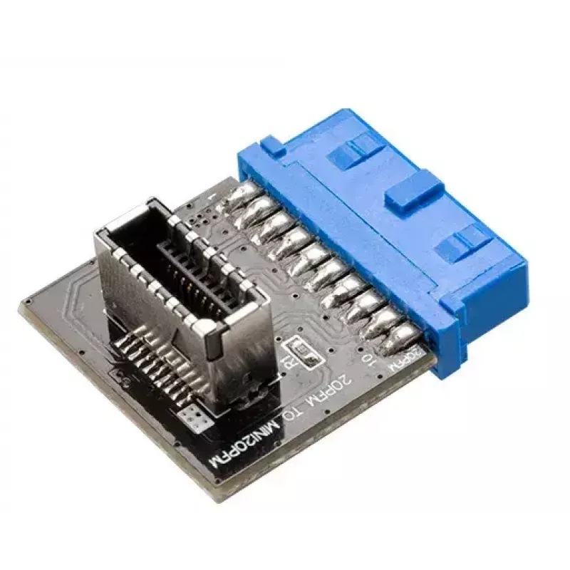 Adapter kablowy Akasa AK-CBUB51-BK USB 3.0 19-pin na USB 3.1 A niebieski