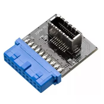 Adapter kablowy Akasa AK-CBUB51-BK USB 3.0 19-pin na USB 3.1 A niebieski
