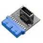 Adapter kablowy Akasa AK-CBUB51-BK USB 3.0 19-pin na USB 3.1 A niebieski