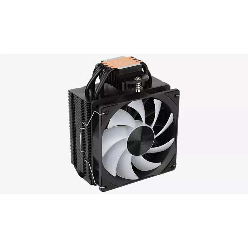 Chłodzenie powietrzne AEROCOOL Rime 4 wentylator 120 mm z łożyskiem hydraulicznym, 4 rurki cieplne, TDP 230 W, czarny