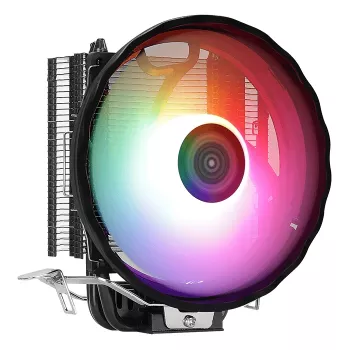 Chłodzenie powietrzne AEROCOOL Rave 3 FRGB 120 mm Czarno-Białe — 4 rurki cieplne, ARGB, Łożysko hydrauliczne, 1800 RPM