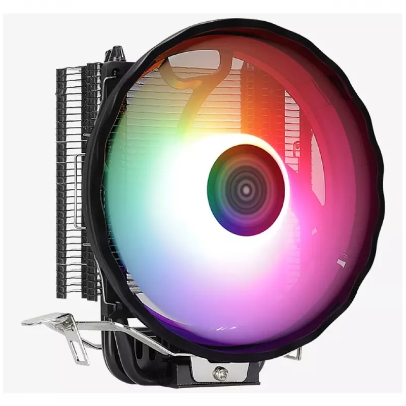 Chłodzenie powietrzne AEROCOOL Rave 3 FRGB 120 mm Czarno-Białe — 4 rurki cieplne, ARGB, Łożysko hydrauliczne, 1800 RPM