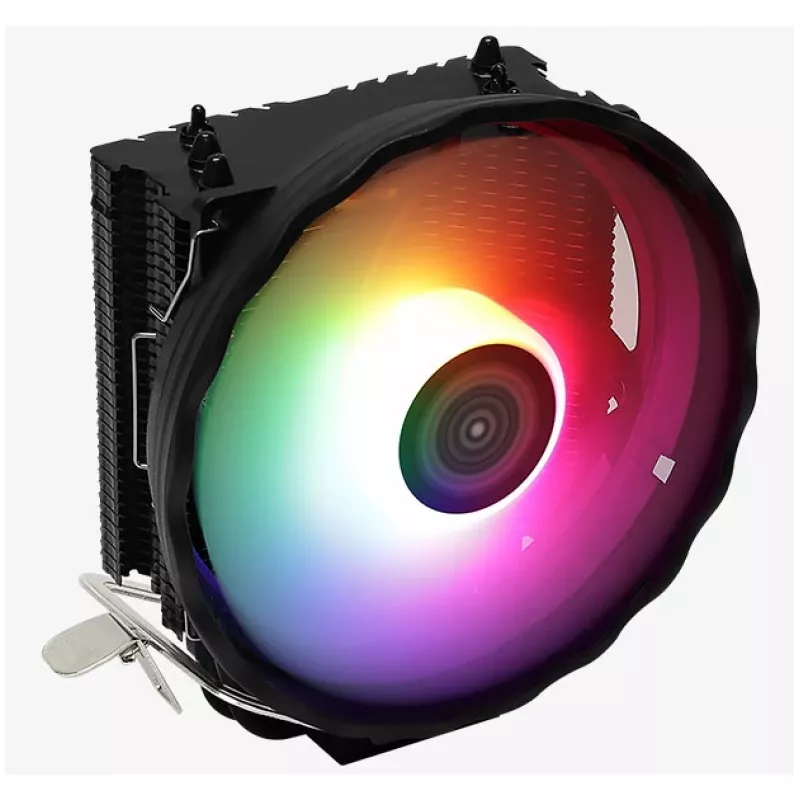 Chłodzenie powietrzne AEROCOOL Rave 3 FRGB 120 mm Czarno-Białe — 4 rurki cieplne, ARGB, Łożysko hydrauliczne, 1800 RPM