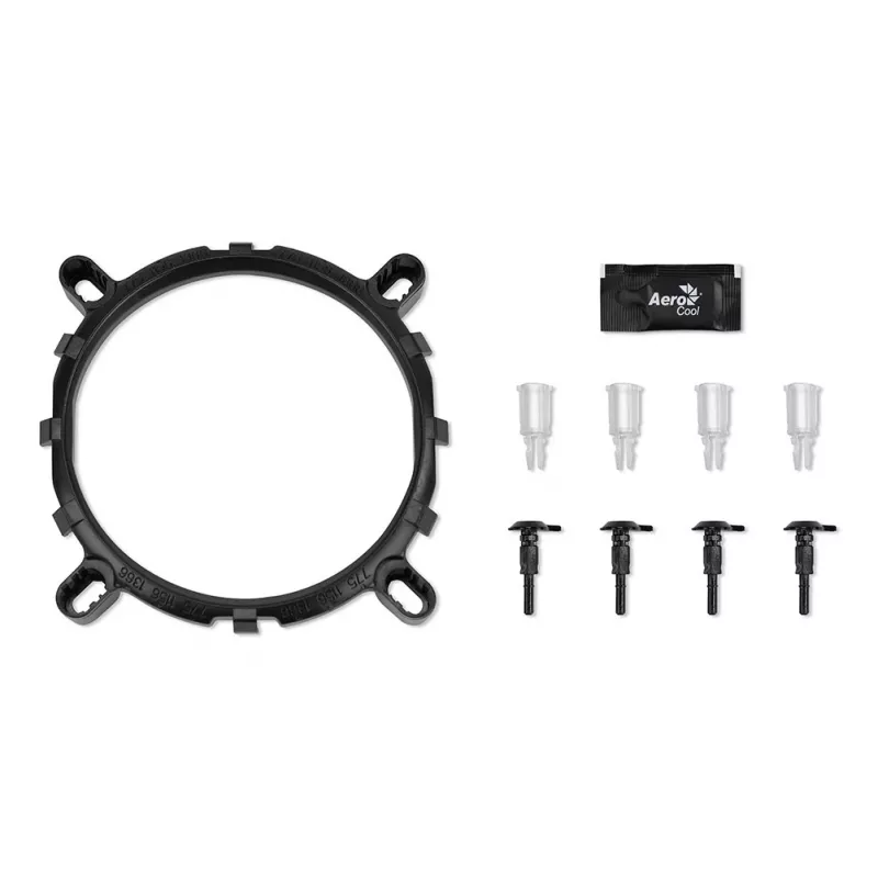 Chłodzenie powietrzne AEROCOOL Rave 3 FRGB 120 mm Czarno-Białe — 4 rurki cieplne, ARGB, Łożysko hydrauliczne, 1800 RPM