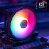 Chłodzenie powietrzne AEROCOOL Rave 3 FRGB 120 mm Czarno-Białe — 4 rurki cieplne, ARGB, Łożysko hydrauliczne, 1800 RPM