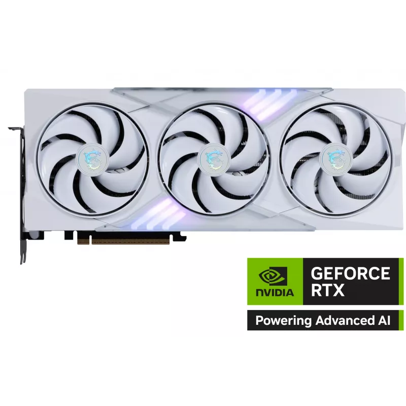 Karta graficzna MSI GeForce RTX 5080 16 GB GDDR7, PCIe 5.0, 256-bit, 3xDP 2.1a + HDMI 2.1b, 360W, 3 wentylatory, Biała