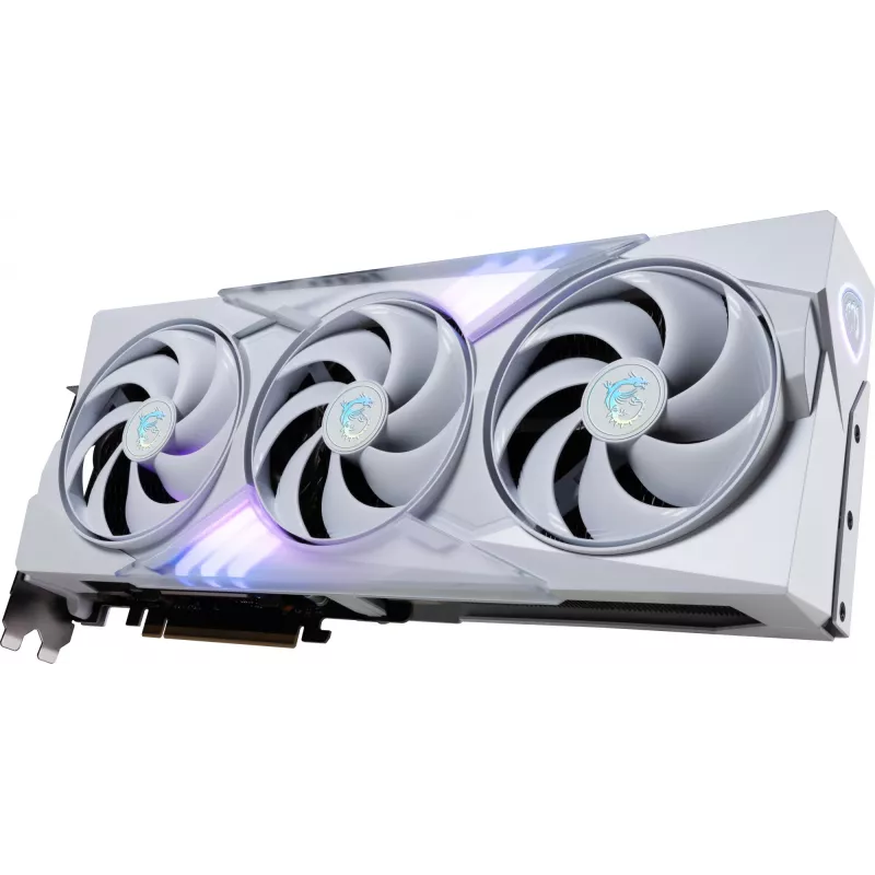 Karta graficzna MSI GeForce RTX 5080 16 GB GDDR7, PCIe 5.0, 256-bit, 3xDP 2.1a + HDMI 2.1b, 360W, 3 wentylatory, Biała
