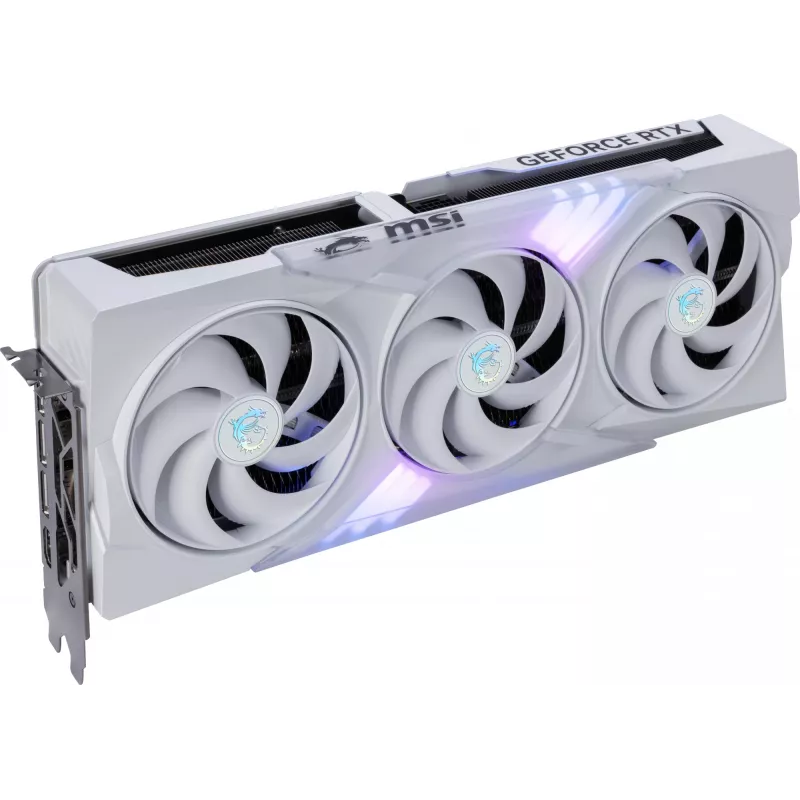 Karta graficzna MSI GeForce RTX 5080 16 GB GDDR7, PCIe 5.0, 256-bit, 3xDP 2.1a + HDMI 2.1b, 360W, 3 wentylatory, Biała