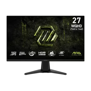 Monitor komputerowy MSI MAG 275QF E20 — 27 cali (68,6 cm), 2560×1440 WQHD, Rapid IPS, 0,5 ms, VESA, czarny