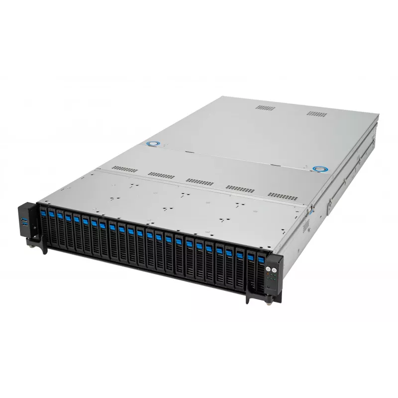 Serwer rack ASUS RS520A-E12-RS24U Socket SP5, AMD EPYC 9004, 1 CPU, 24x DDR5 DIMM, maks. 6,14 TB, 2U, 26 zatok 2,5 cala, zasilacz 1600 W
