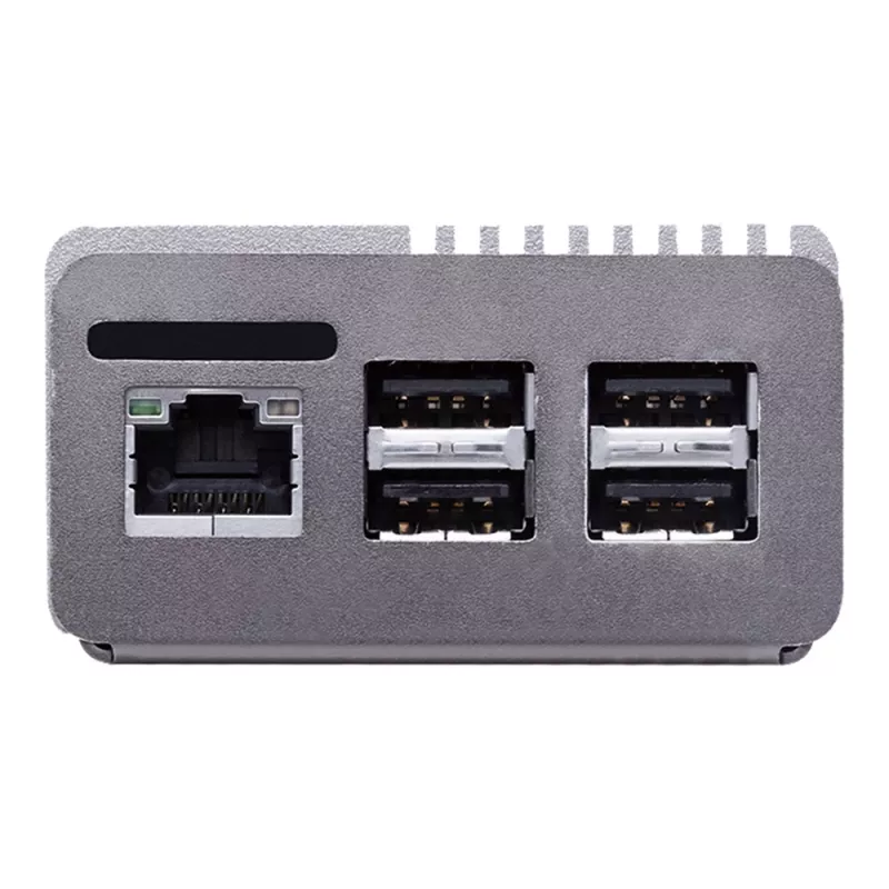 Obudowa komputerowa ASUS Tinker Fanless — aluminiowa, srebrna, obudowa pasywnie chłodzona
