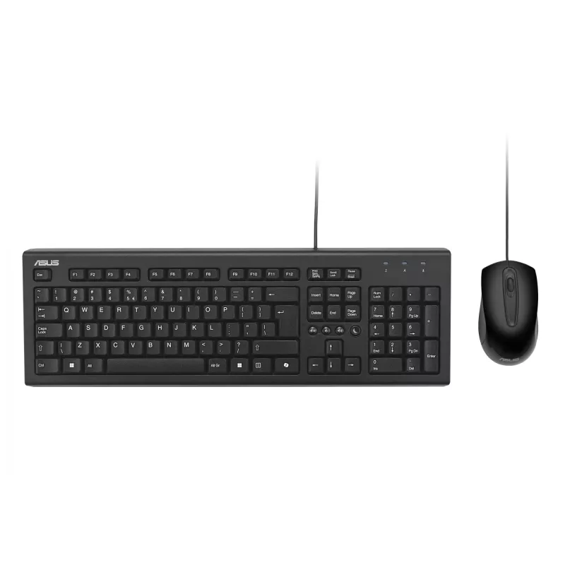 ASUS U2000 +mysz/BK/UI klawiatura W zestawie mysz Uniwersalne USB Czarny