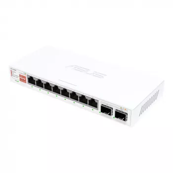 Niezarządzalny przełącznik Ethernet ASUS QG-U1080 — 8 portów 2.5G RJ-45, MAC 16K, Biały, 12 V