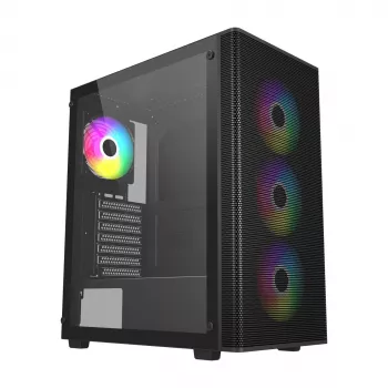 FSP M220-BA Obudowa Midi Tower mATX, ATX Czarna ARGB