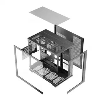 Obudowa komputerowa Darkflash C280 (czarna) — midi tower kompatybilna z ATX, przedni panel z siatki mesh
