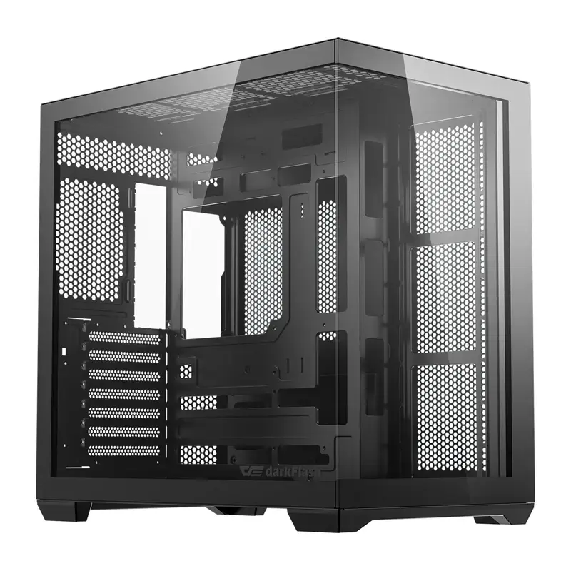 Obudowa komputerowa Darkflash C280 (czarna) z 7 preinstalowanymi wentylatorami