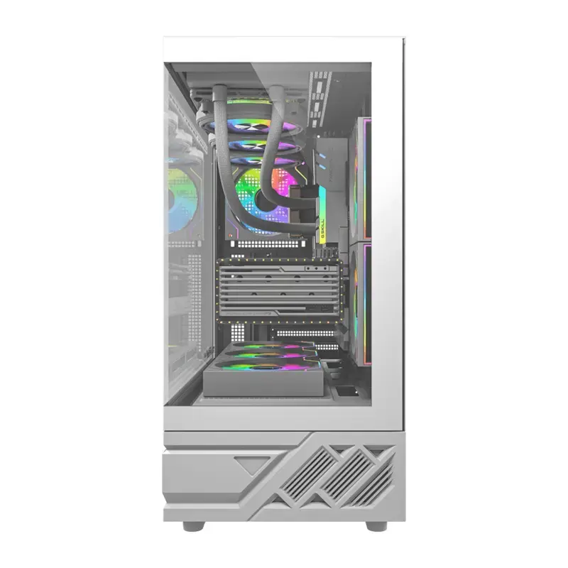 Obudowa komputerowa Darkflash DS950 (biała) z 6 fabrycznie zamontowanymi wentylatorami