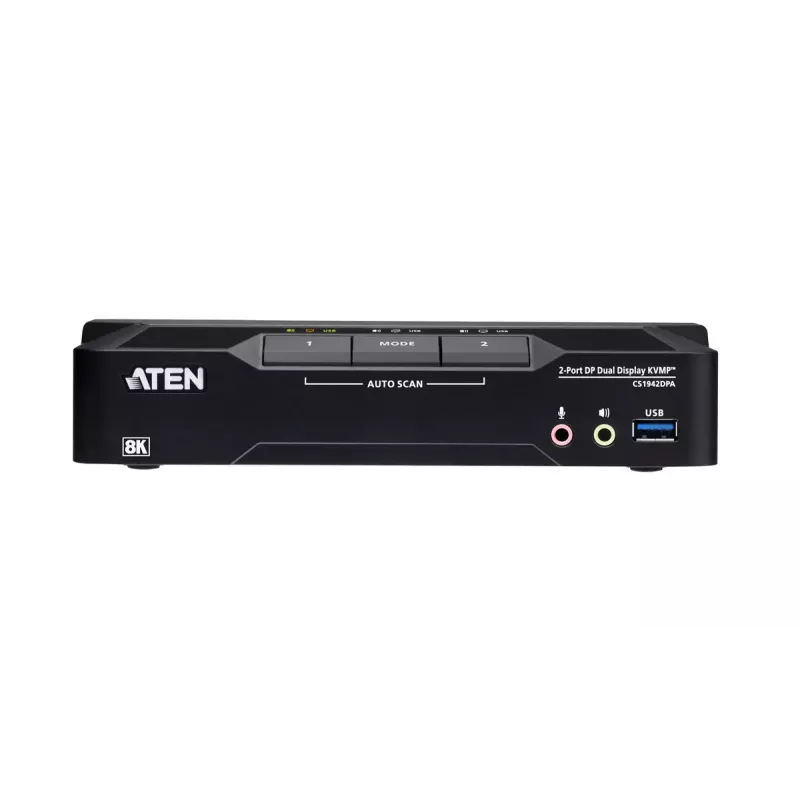 Przełącznik KVM ATEN CS1942DPA 2-portowy USB 3.0 Dual-Display DisplayPort 8K 60Hz