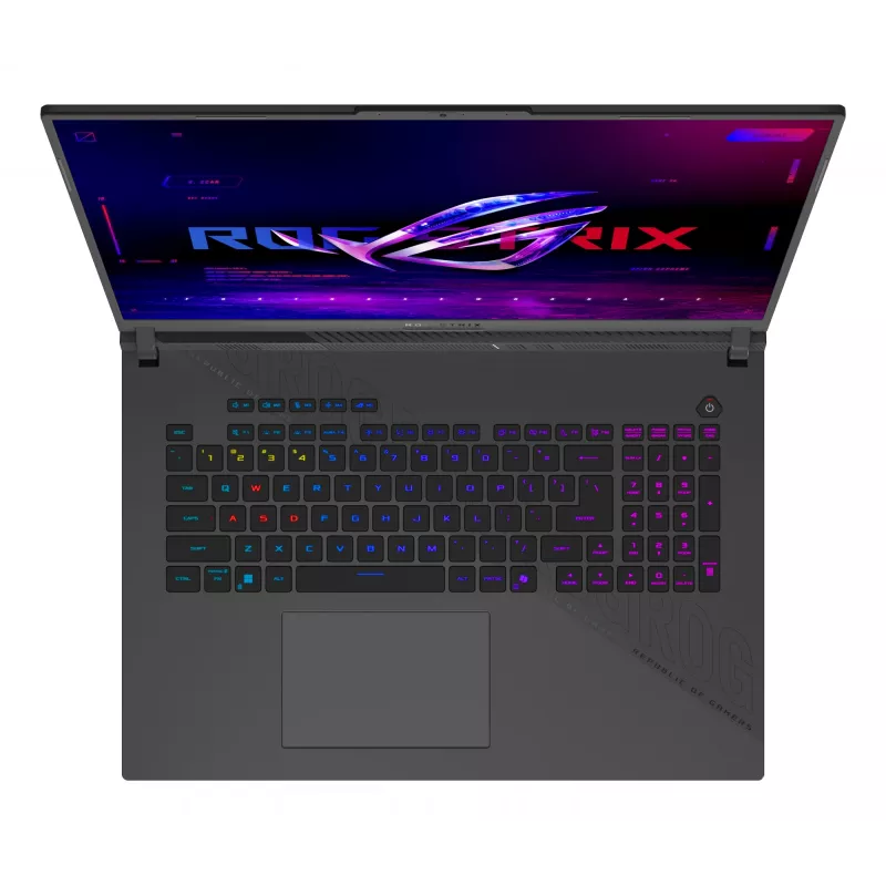 ASUS ROG Strix G18 G814PP-S8014W AMD Ryzen™ 9 8940HX Laptop 45,7 cm (18 cali) WUXGA 32 GB DDR5-SDRAM 1 TB SSD NVIDIA GeForce RTX 5070 Wi-Fi 6E (802.11ax) Windows 11 Home niemiecki Czarny, Szary