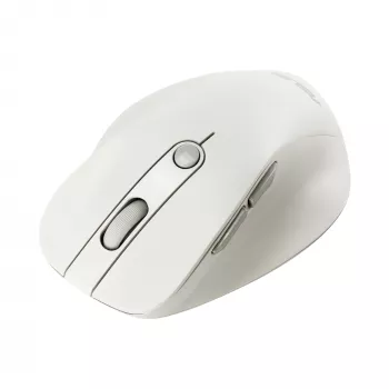 Bezprzewodowa mysz praworęczna ASUS MD105 MK-WH — RF + Bluetooth, 2400 DPI, kółko przewijania, bateria, beżowa
