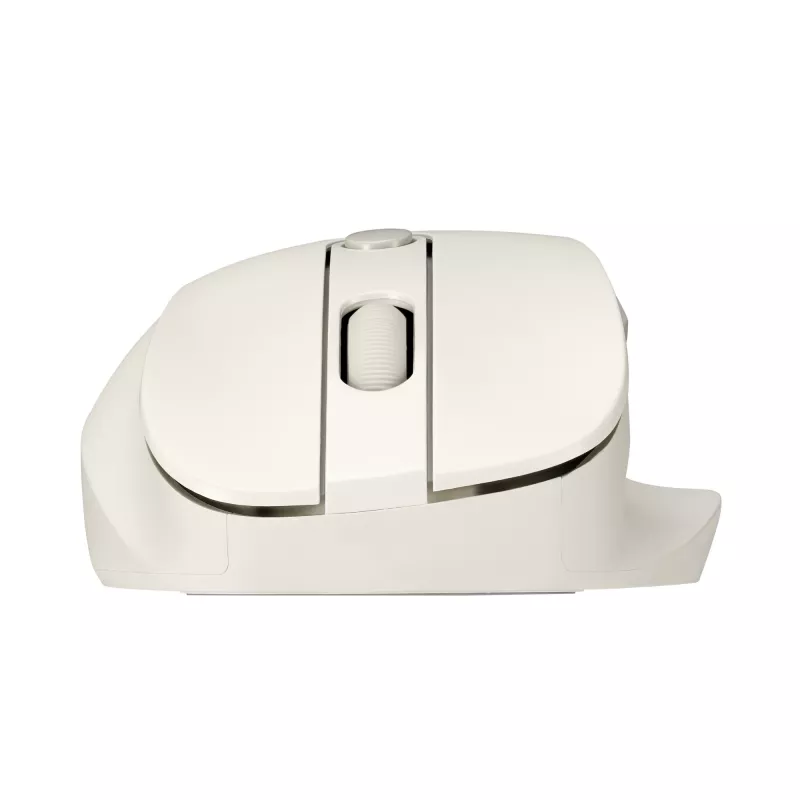 Bezprzewodowa mysz praworęczna ASUS MD105 MK-WH — RF + Bluetooth, 2400 DPI, kółko przewijania, bateria, beżowa