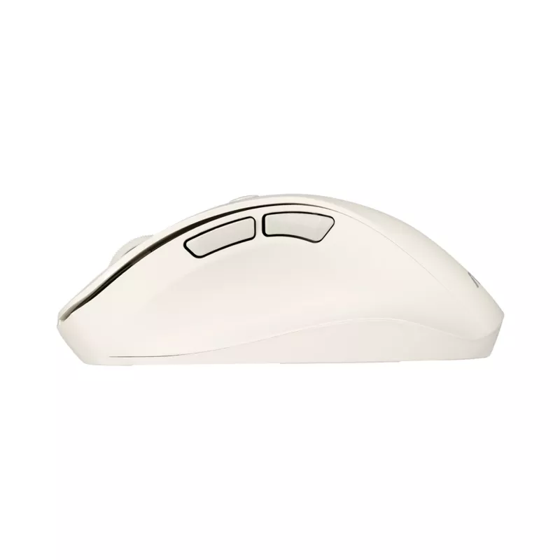Bezprzewodowa mysz praworęczna ASUS MD105 MK-WH — RF + Bluetooth, 2400 DPI, kółko przewijania, bateria, beżowa