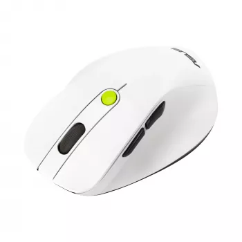 Mysz ASUS MD105 /VT-GN — praworęczna, bezprzewodowa RF + Bluetooth, 2400 DPI, kółko przewijania, zasilana bateriami, biała/zielona