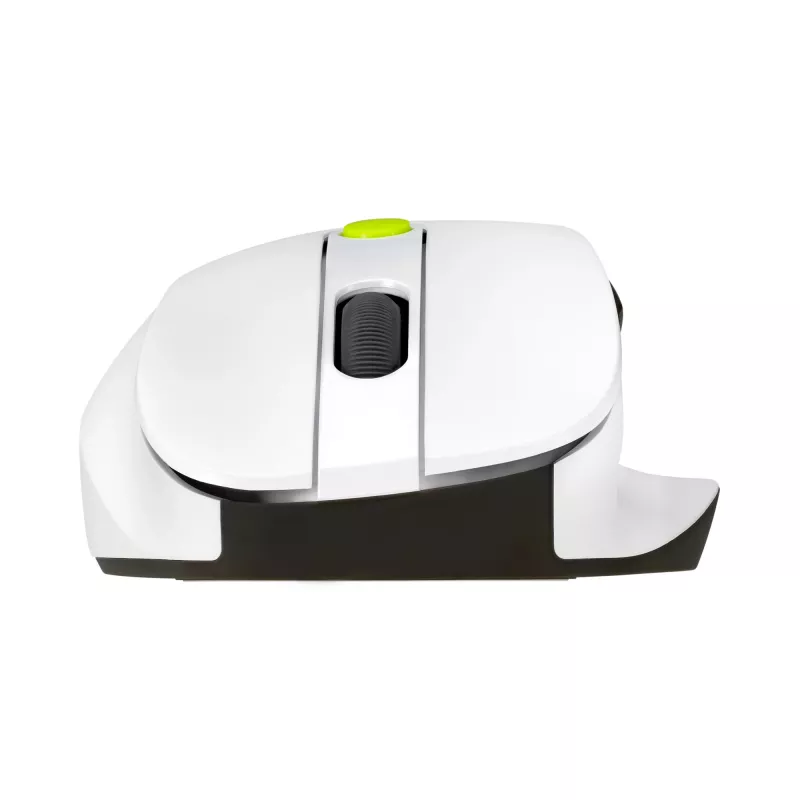 Mysz ASUS MD105 /VT-GN — praworęczna, bezprzewodowa RF + Bluetooth, 2400 DPI, kółko przewijania, zasilana bateriami, biała/zielona
