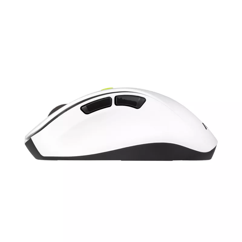 Mysz ASUS MD105 /VT-GN — praworęczna, bezprzewodowa RF + Bluetooth, 2400 DPI, kółko przewijania, zasilana bateriami, biała/zielona