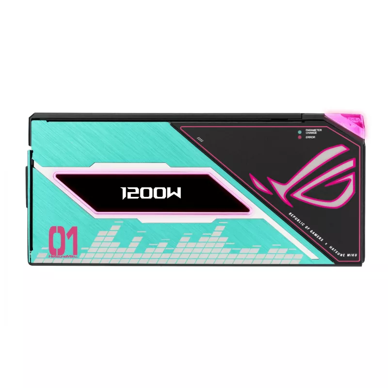 ASUS ROG -THOR-1200P3-MIKU zasilacz 1200 W 20+4 pin ATX ATX Wielokolorowy