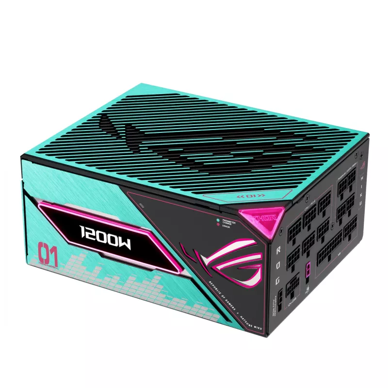 ASUS ROG -THOR-1200P3-MIKU zasilacz 1200 W 20+4 pin ATX ATX Wielokolorowy