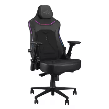 Uniwersalny fotel gamingowy ASUS ROG Courser — wyściełane siedzisko, maksymalna waga 136 kg, siedzisko 670×700 mm, minimalna wysokość 140 cm, czarny