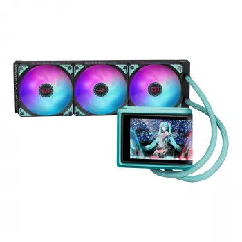 ASUS ROG RYUO IV 360 ARGB Hatsune Miku Edition chłodzenie procesora All-in-one cieczowe 12 cm Czarny, Turkusowy
