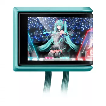 ASUS ROG RYUO IV 360 ARGB Hatsune Miku Edition chłodzenie procesora All-in-one cieczowe 12 cm Czarny, Turkusowy