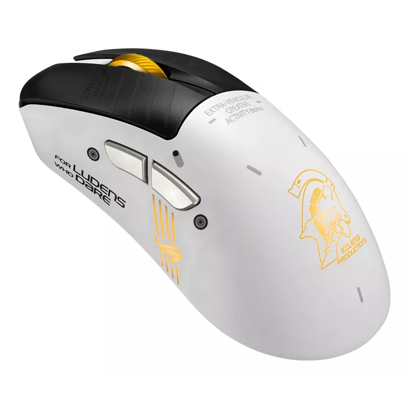 Mysz gamingowa ASUS ROG Keris II Origin-KJP, dla praworęcznych, optyczna 42 000 DPI, RF Wireless + Bluetooth + USB-A, 6 przycisków, wielokolorowa