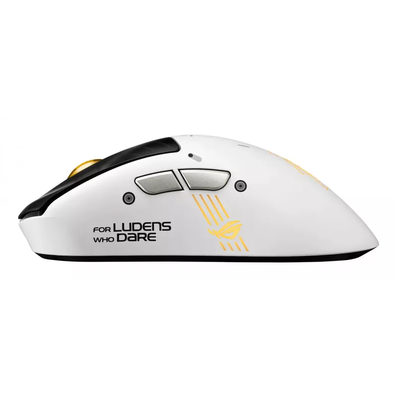 Mysz gamingowa ASUS ROG Keris II Origin-KJP, dla praworęcznych, optyczna 42 000 DPI, RF Wireless + Bluetooth + USB-A, 6 przycisków, wielokolorowa