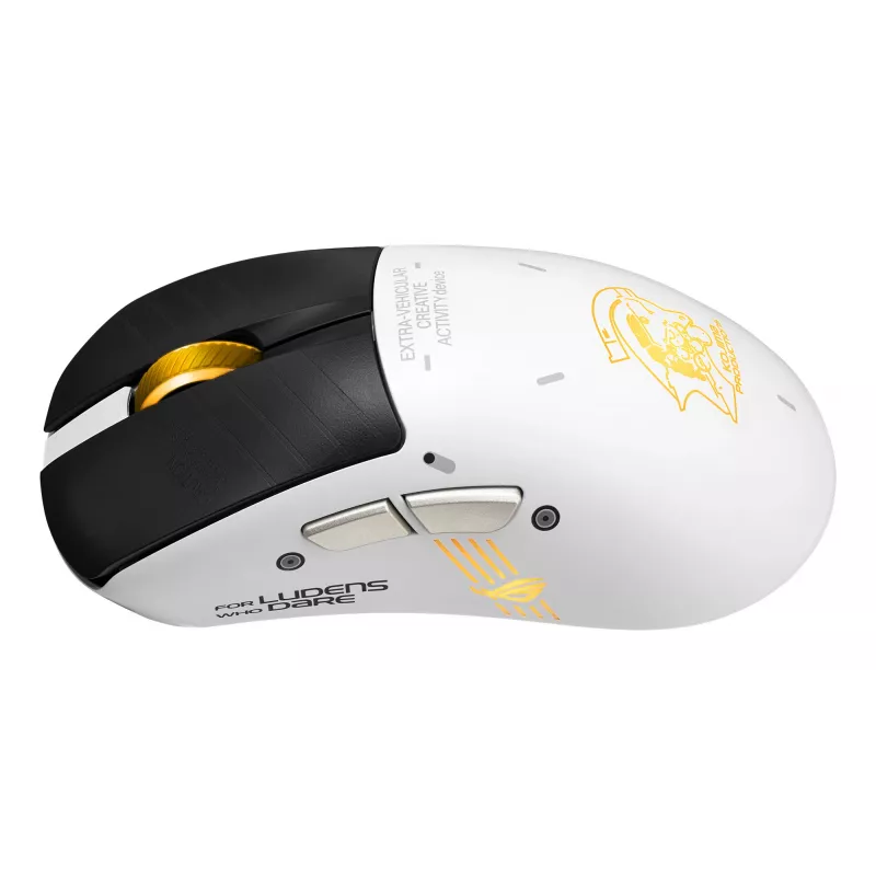 Mysz gamingowa ASUS ROG Keris II Origin-KJP, dla praworęcznych, optyczna 42 000 DPI, RF Wireless + Bluetooth + USB-A, 6 przycisków, wielokolorowa